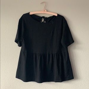 H&M tie back ruffle tee